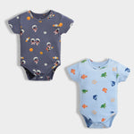 2 Pcs Half Sleeves Bodysuit | Space, Underwater