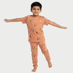 Half Sleeves Unisex Co-ord Set | Penguin Chill