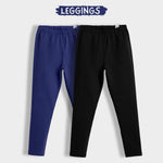 2 Pcs Leggings | Royal Blue, Black