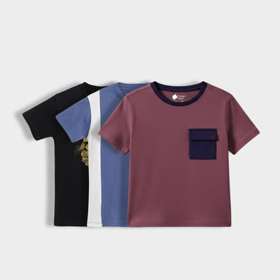 3 Pack Half Sleeves Unisex T-Shirts | Goal Time, Dusty Pink, Fearless Lion