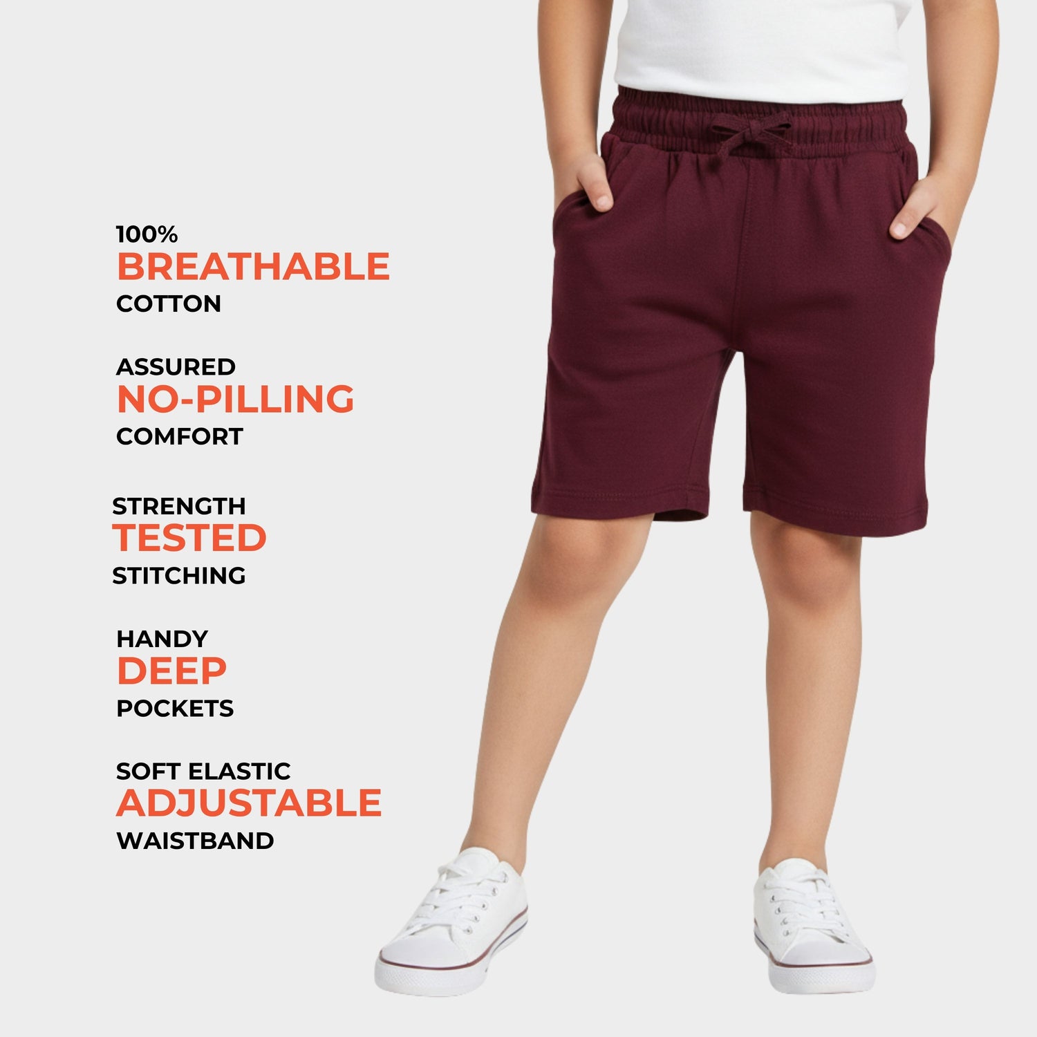 Cotton Shorts | Wine