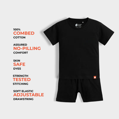 3 Pack T-Shirt & Shorts Unisex Co-ord Set | Black, Brown, Royal Blue