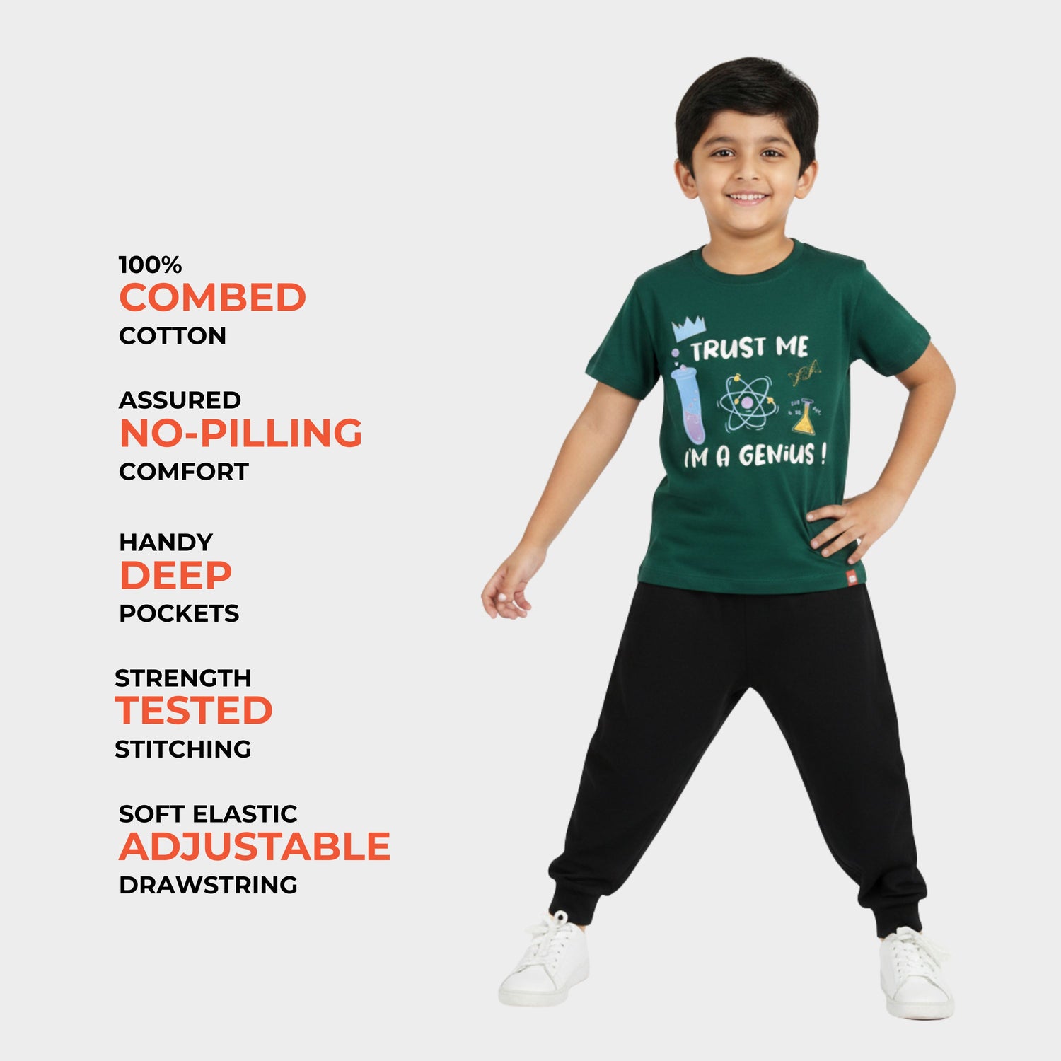 3 Pack Half Sleeves Unisex T-Shirt & Joggers Set | DJ Teddy, I Am Genius, Ride And Roll