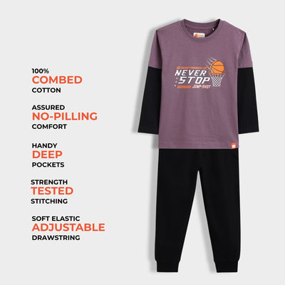 Full Sleeves Unisex T-Shirt & Joggers Set | Never Stop