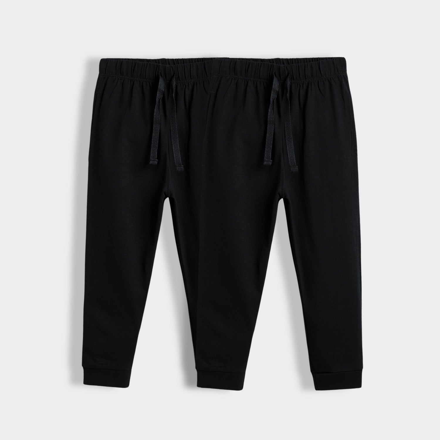 2 Pcs Cotton Joggers | Black