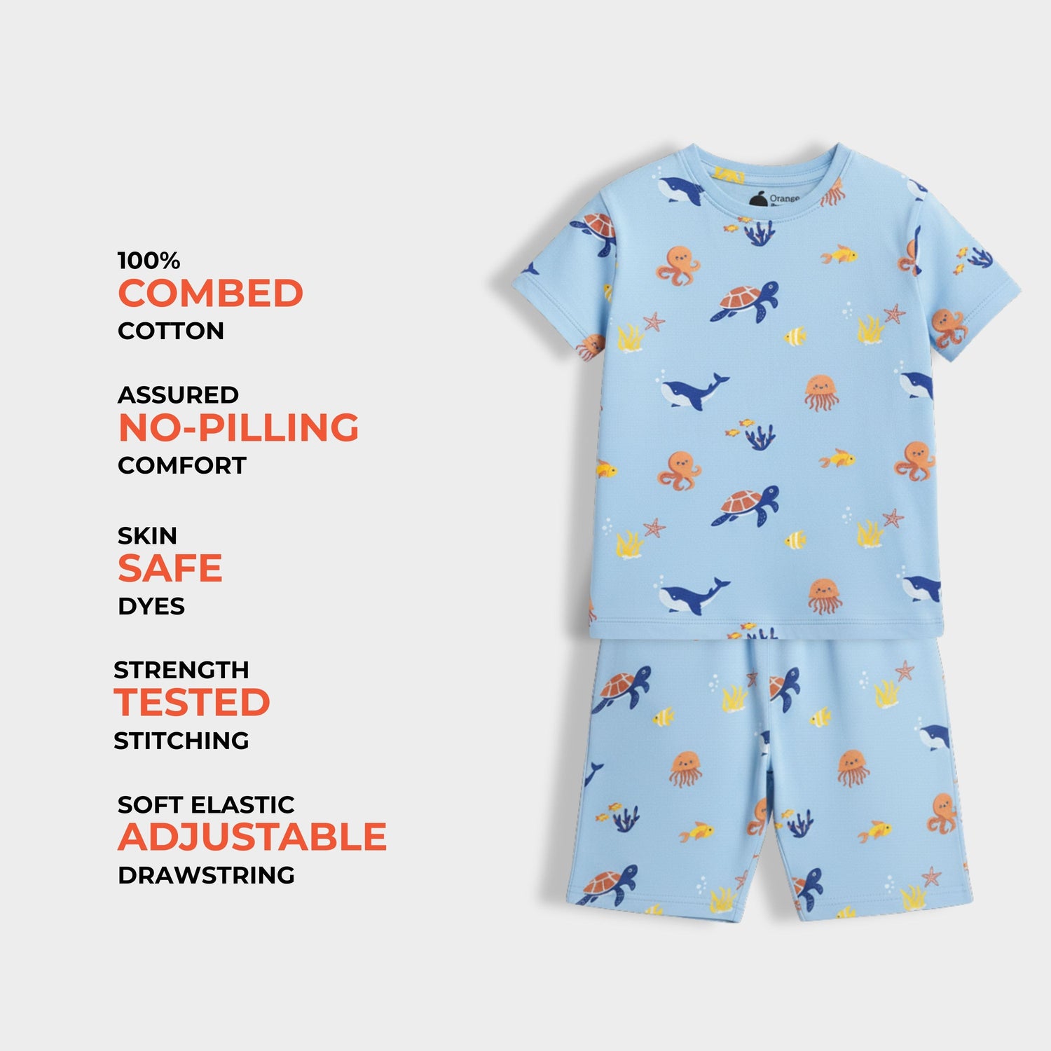 T-Shirt & Shorts Unisex Co-ord Set | Aqua World