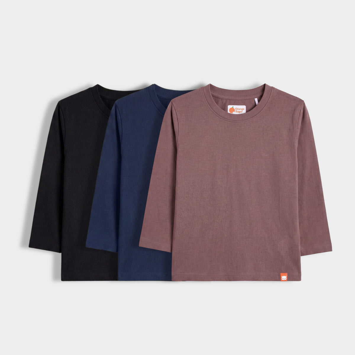 3 Pack Full Sleeves Unisex T-Shirts | Black, Royal Blue, Beetle Brown