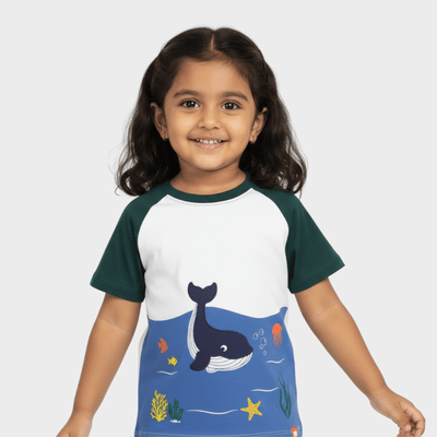 Half Sleeves Tee | Mini Ocean