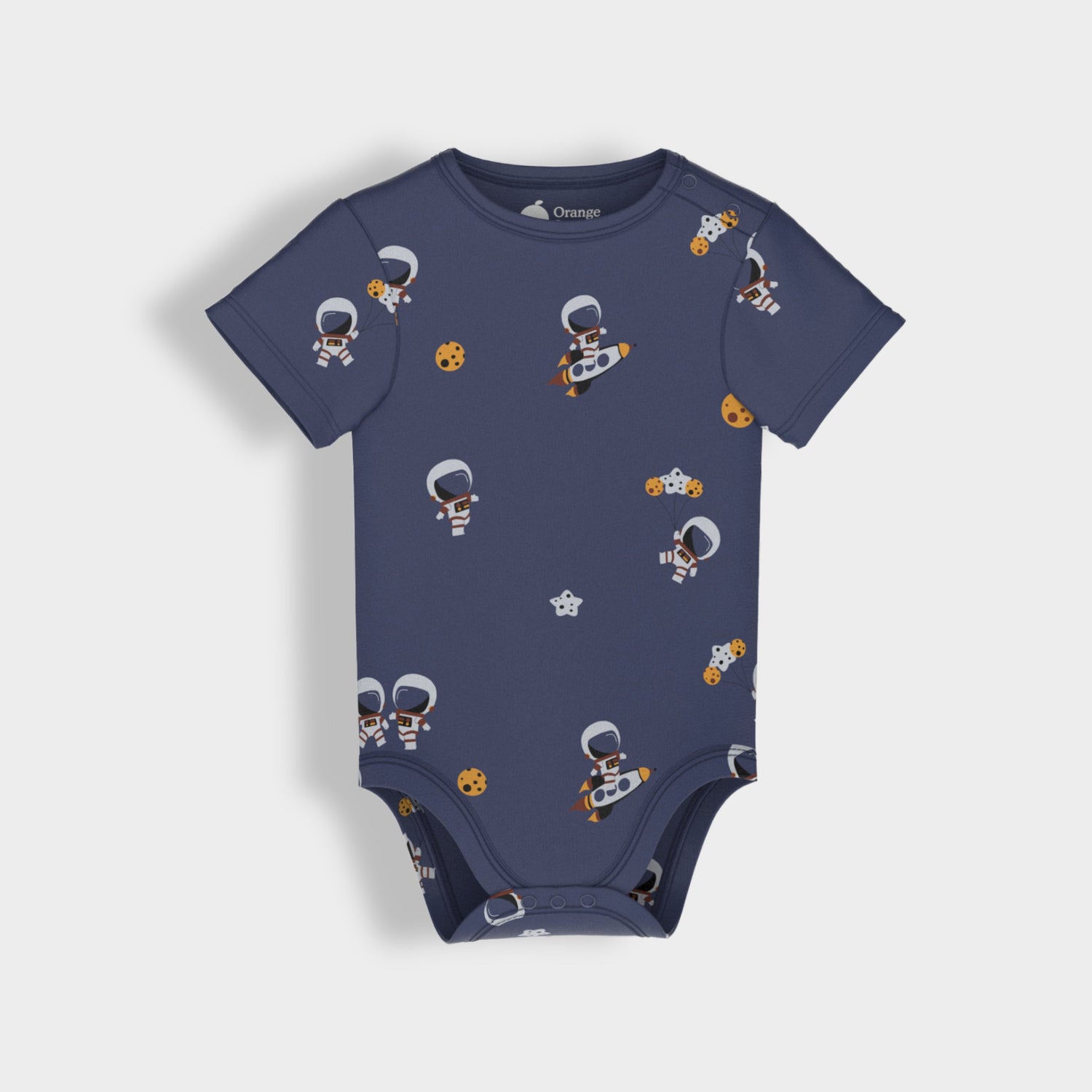 2 Pcs Half Sleeves Bodysuit | Space, Orange