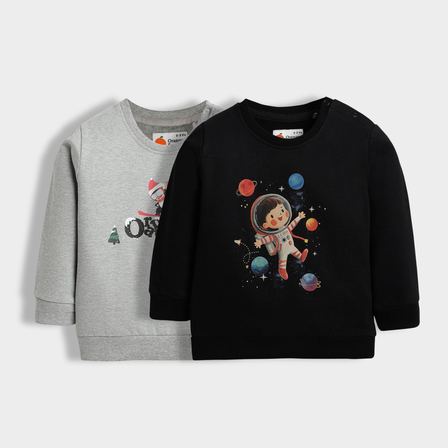 2 Pack Sweatshirts | Snow Penguin, Space Kid