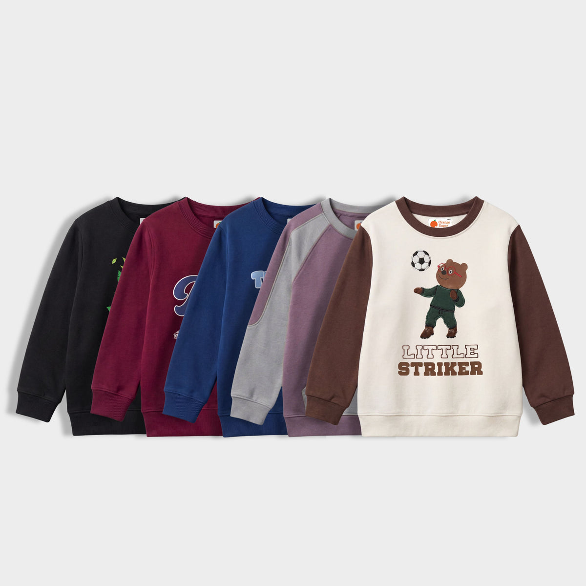 5 Pack Unisex Sweatshirts | Wild Watch, Ready Set Go, Traveller, Light Purple, Little Striker