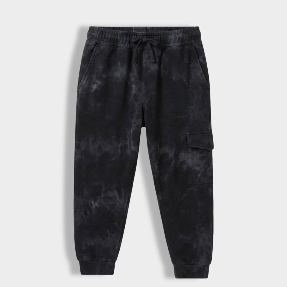Interlock Joggers | Tie & Dye Black