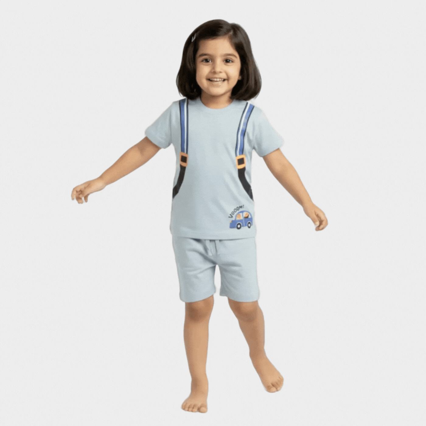 T-Shirt & Shorts Unisex Co-ord Set | Back Pack