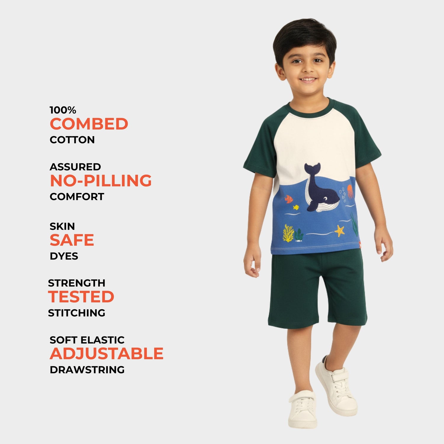 3 Pack T-Shirt & Shorts Unisex Co-ord Set | Mini Ocean, Plane Ride, Race Day