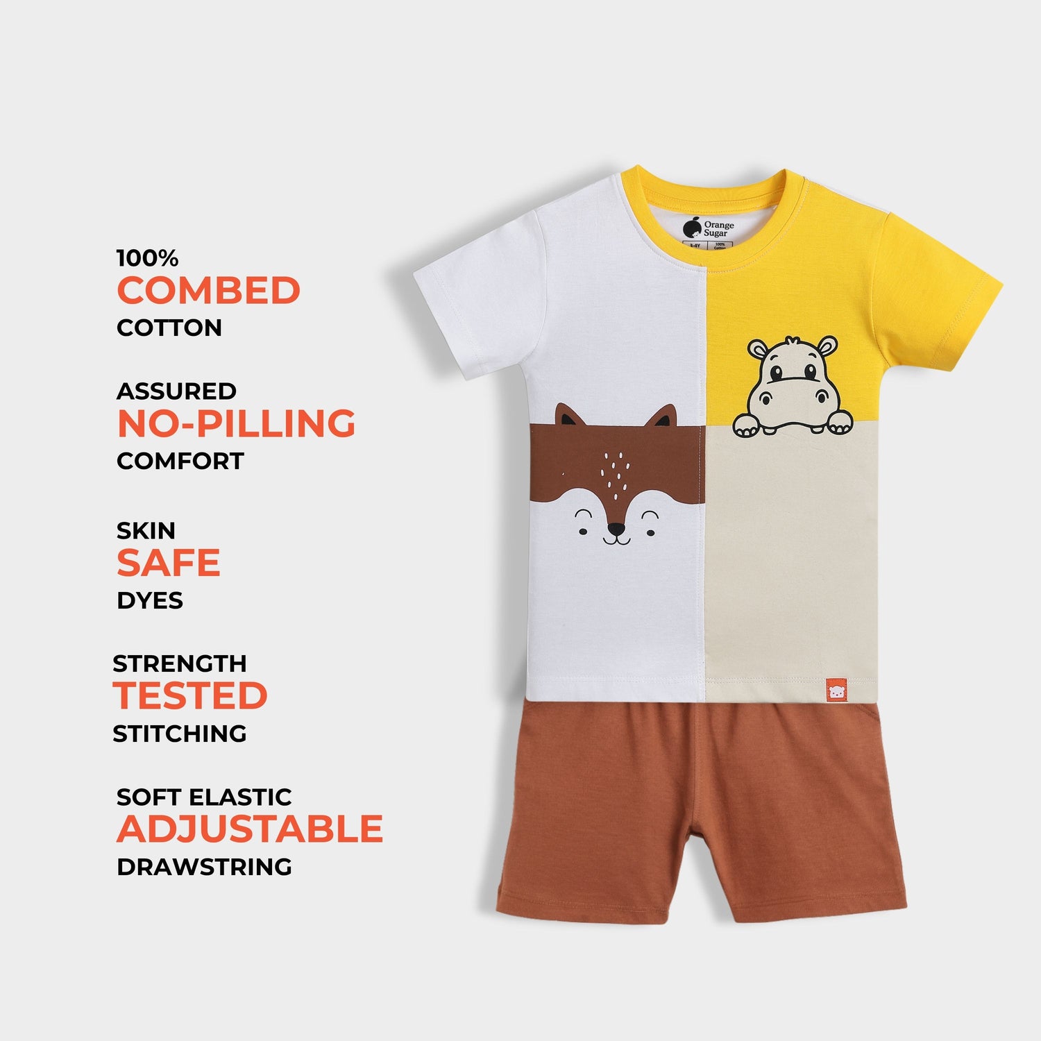T-Shirt & Shorts Unisex Co-ord Set | Half And Half