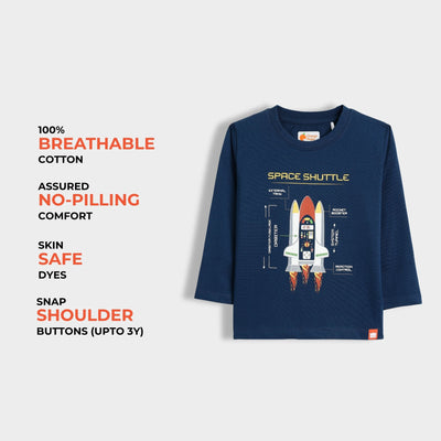 5 Pack Full Sleeves Unisex T-Shirts | Game Buddy, Super Bike, Race To Win, Space Shuttle, Champion
