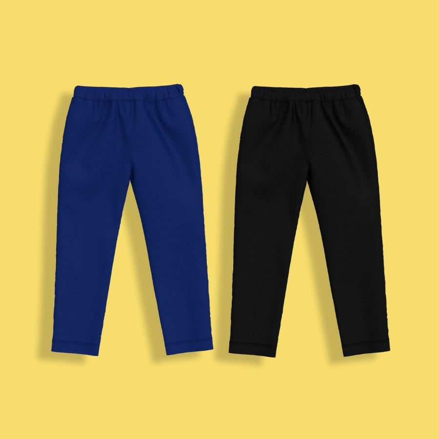 2 Pcs Leggings | Royal Blue, Black