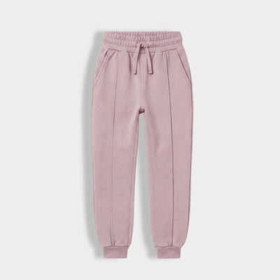 Girls Interlock Joggers | Powder Nude