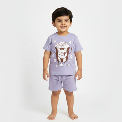 T-Shirt & Shorts Unisex Co-ord Set | Popcorn