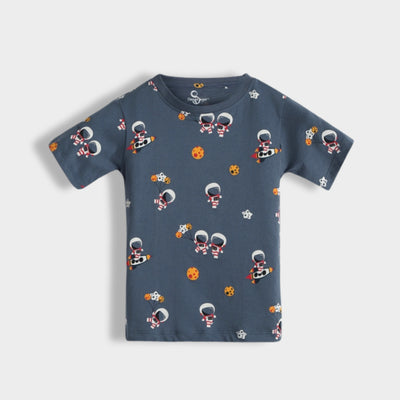 3 Pack Half Sleeves Unisex T-Shirts | Space, Rocket, Black Stripes