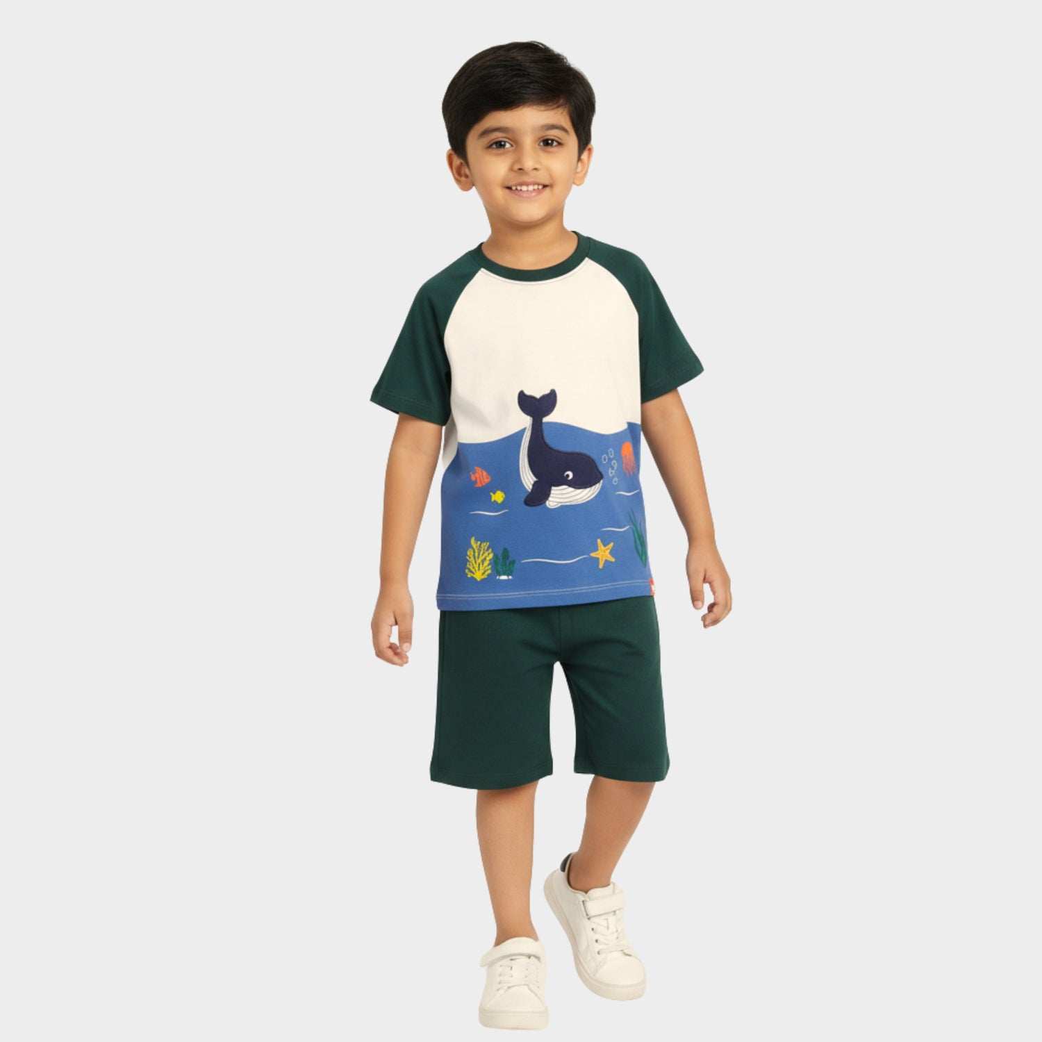 T-Shirt & Shorts Unisex Co-ord Set | Mini Ocean