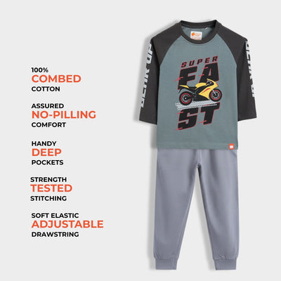 Full Sleeves Unisex T-Shirt & Joggers Set | Super Bike