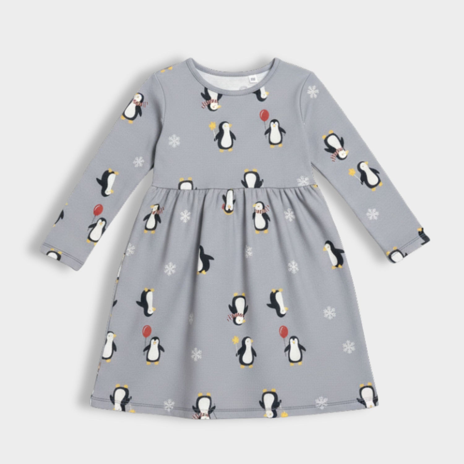 Long Sleeves Printed Dress | Party Penguin