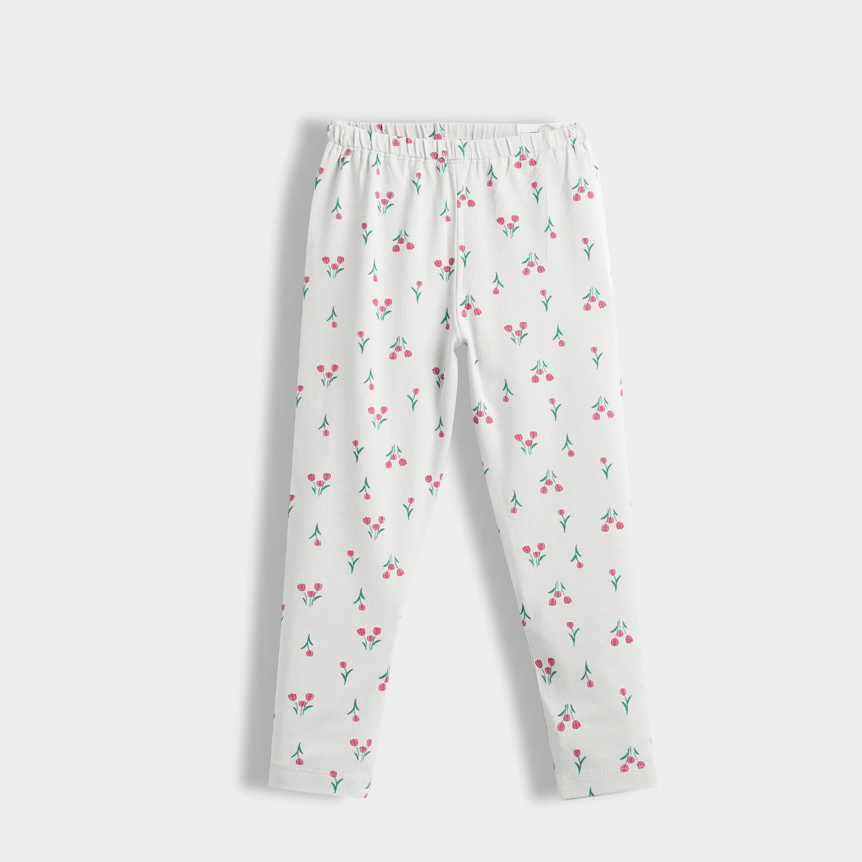 Leggings | White Tulips