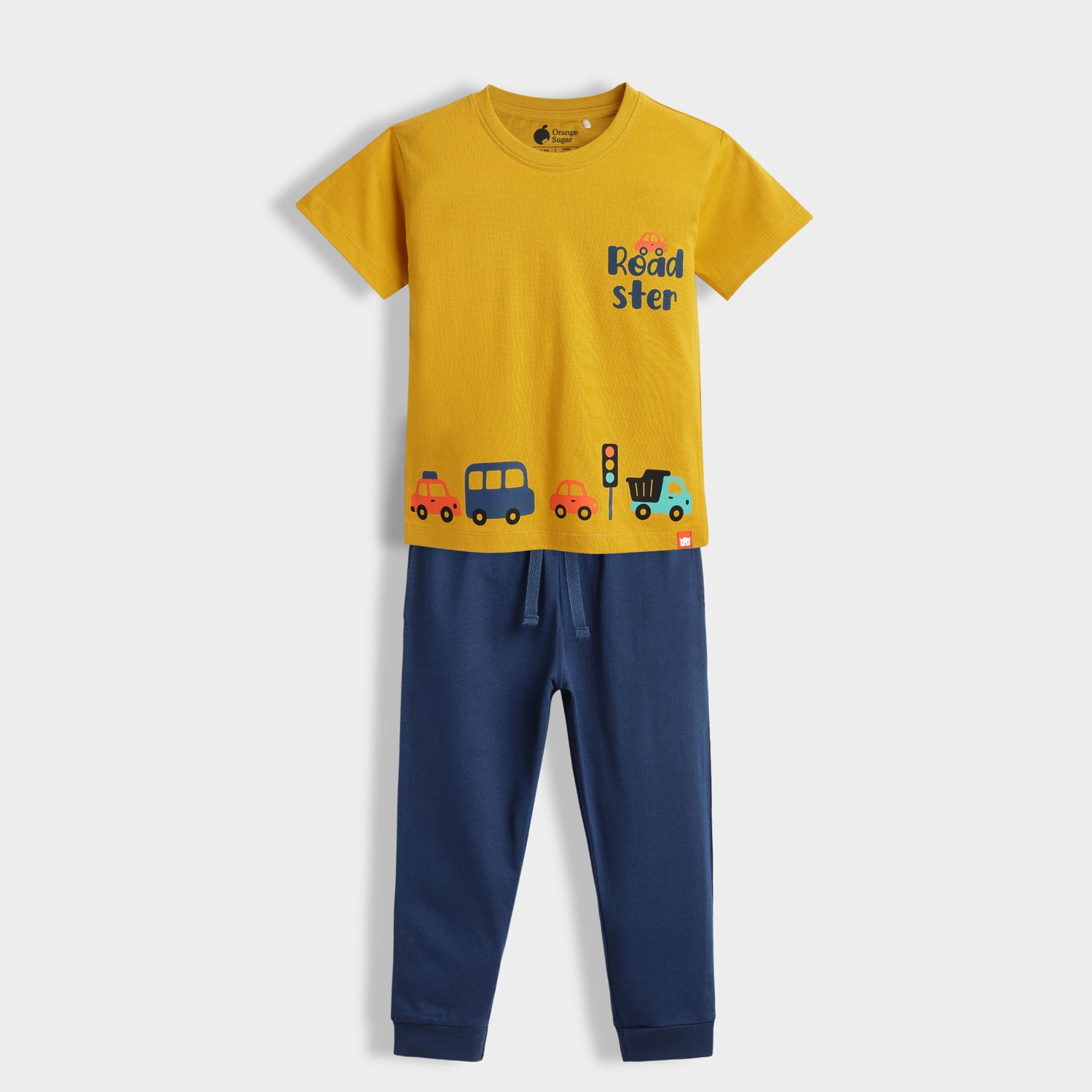 Half Sleeves Unisex T-Shirt & Joggers Set | Road Trip