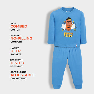 Full Sleeves Unisex Co-ord Set | Detective Teddy