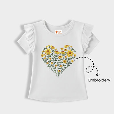 Girls Top & Leggings Set | Blooming Heart