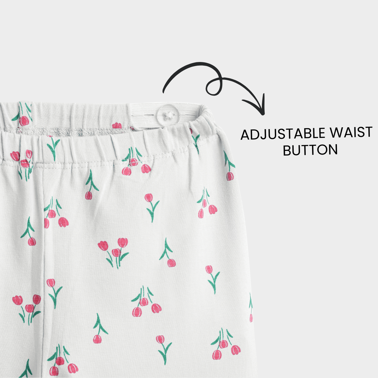 Leggings | White Tulips
