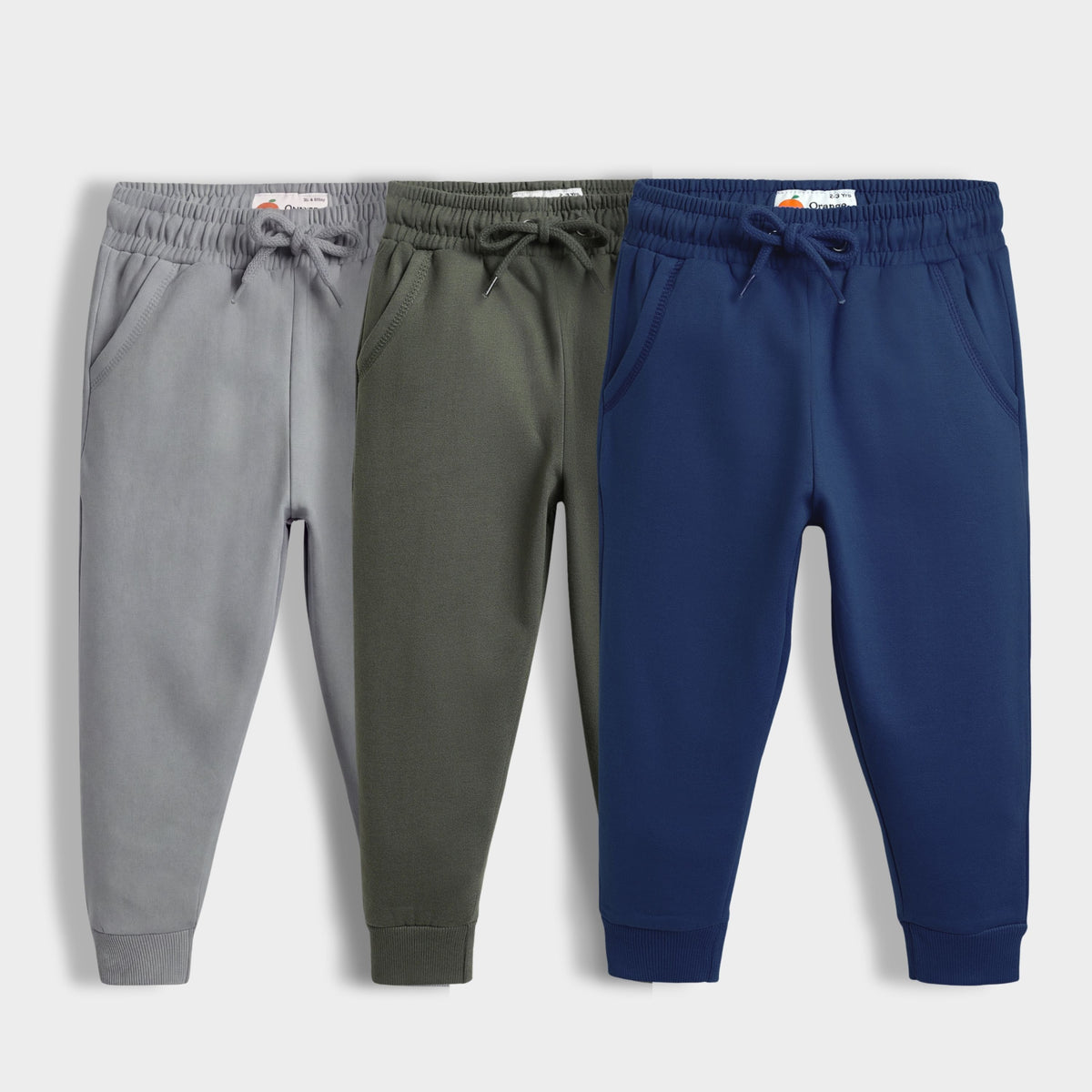 3 Pcs Winter Fleece Joggers | Steel Grey, Olive Green, Diesel Blue