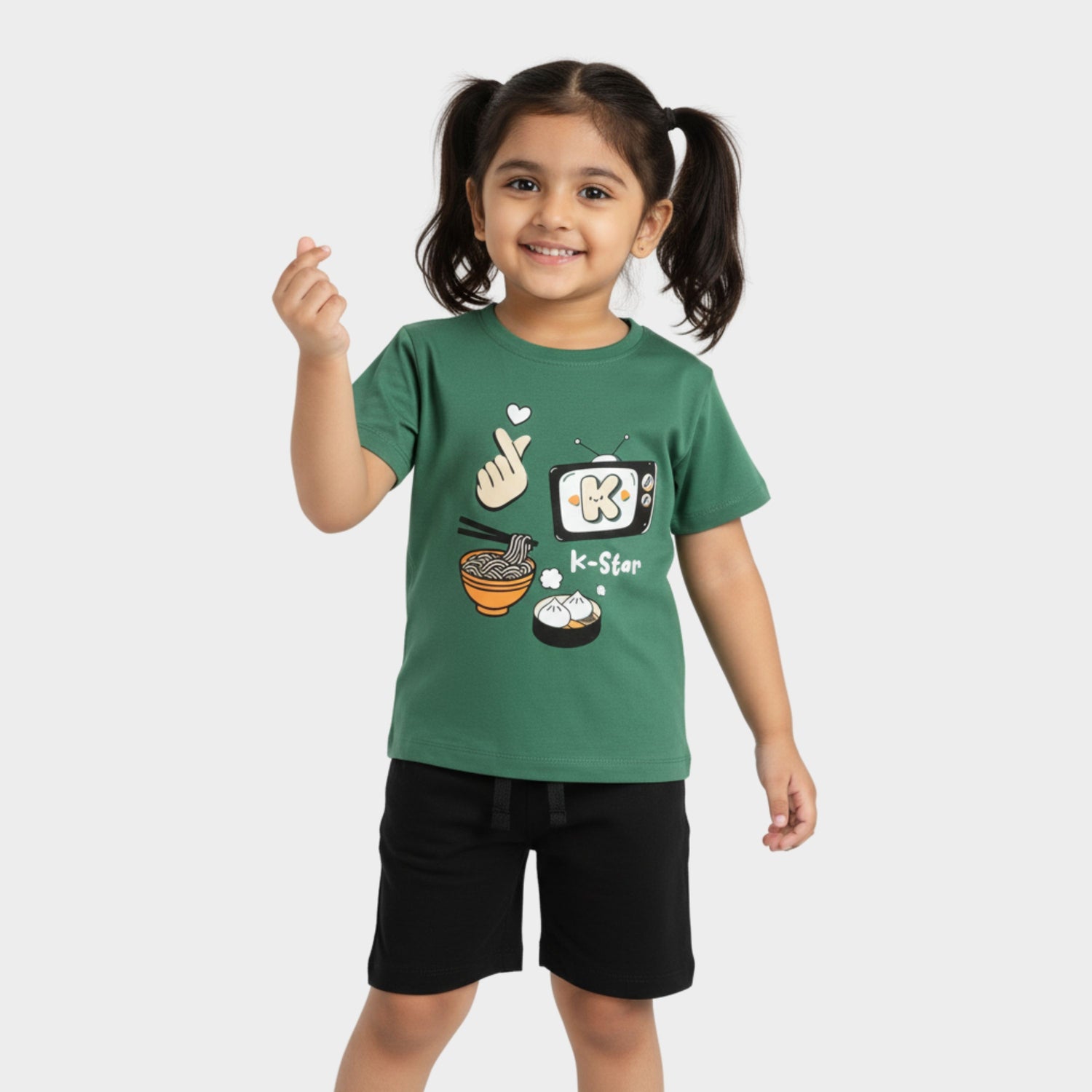 T-Shirt & Shorts Unisex Co-ord Set | Korea Love