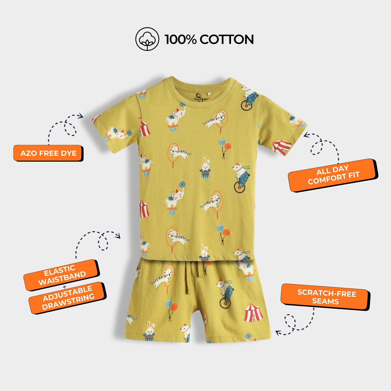 T-Shirt & Shorts Unisex Co-ord Set | Circus Stars