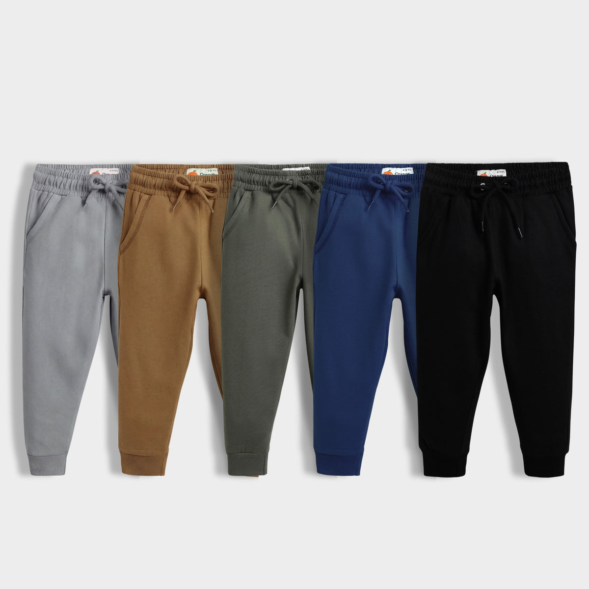 5 Pcs Winter Fleece Joggers | Steel Grey, Light Brown, Olive Green, Diesel Blue, Black