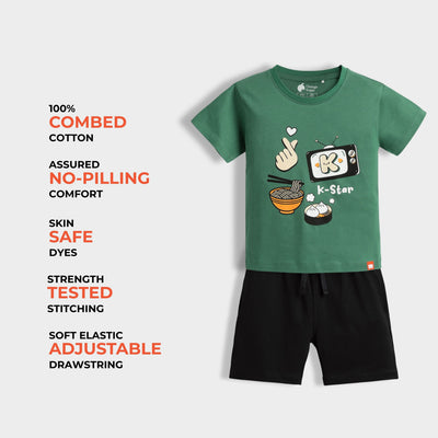 T-Shirt & Shorts Unisex Co-ord Set | Korea Love