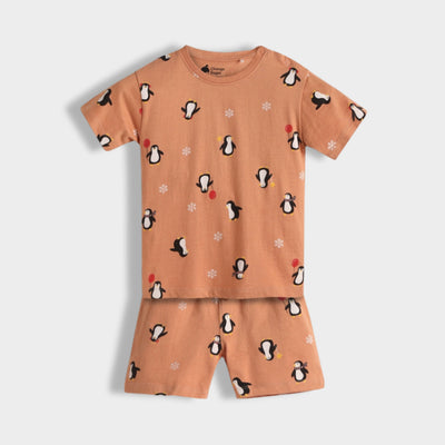 4 Pack T-Shirt & Shorts Unisex Co-ord Set | Penguin Chill, Circus, Jungle, Zoo