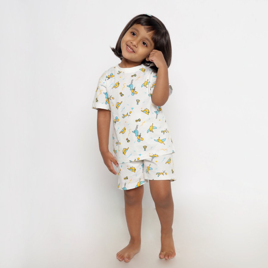 T-Shirt & Shorts Unisex Co-ord Set | Bird Day