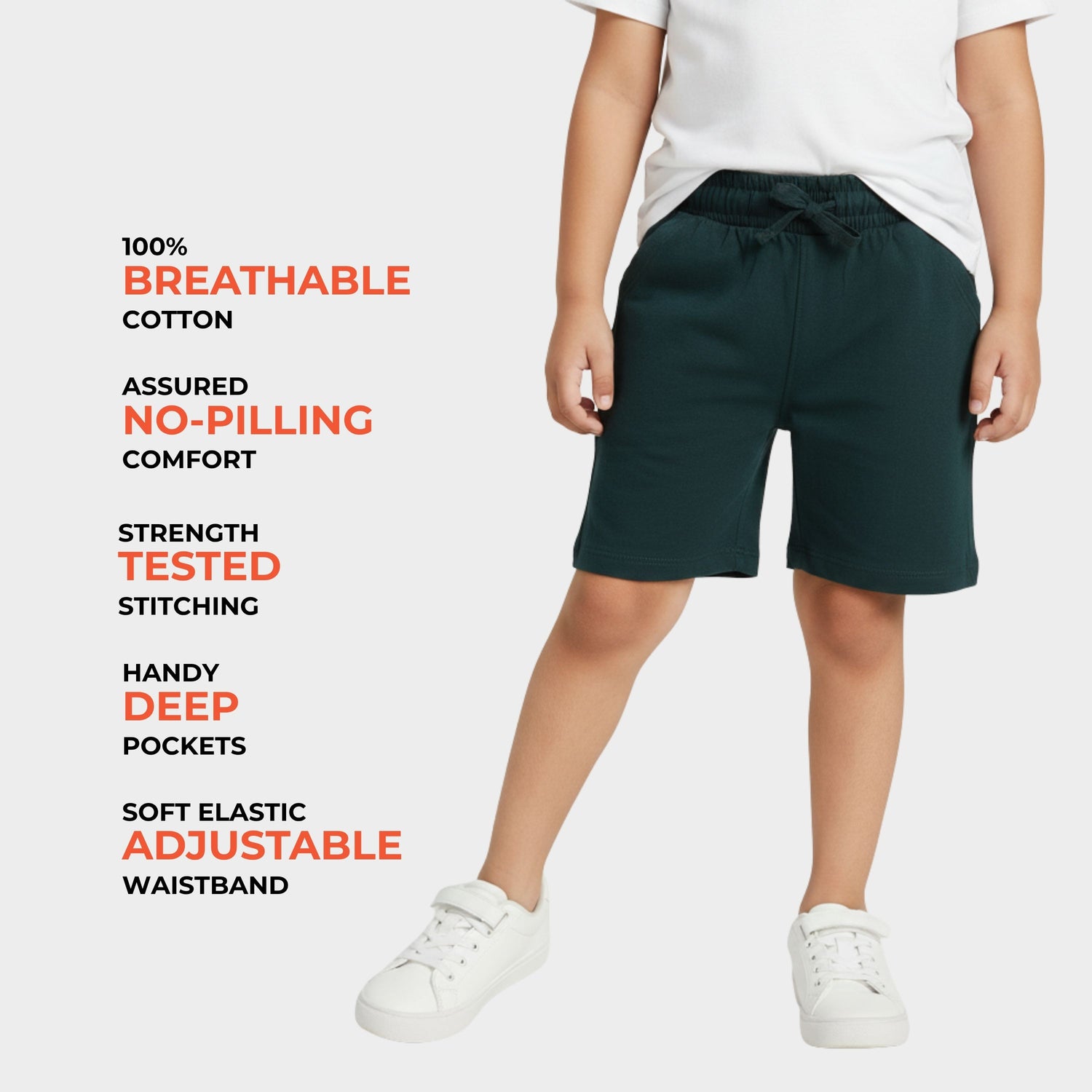 Cotton Shorts | Bottle Green