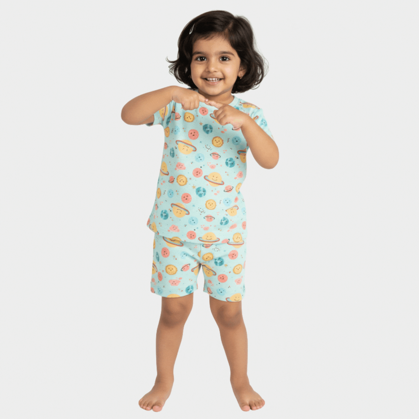 T-Shirt & Shorts Unisex Co-ord Set | Galaxy Glow