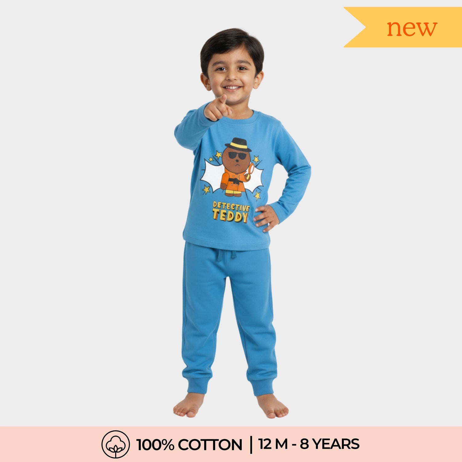 Full Sleeves Unisex Co-ord Set | Detective Teddy