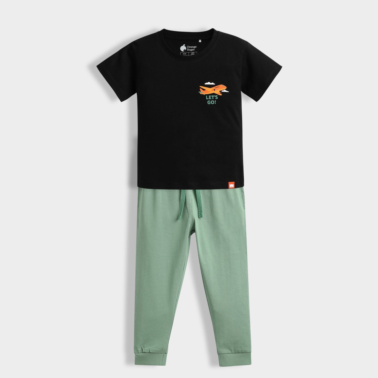 Half Sleeves Unisex T-Shirt & Joggers Set | Tiny Traveller