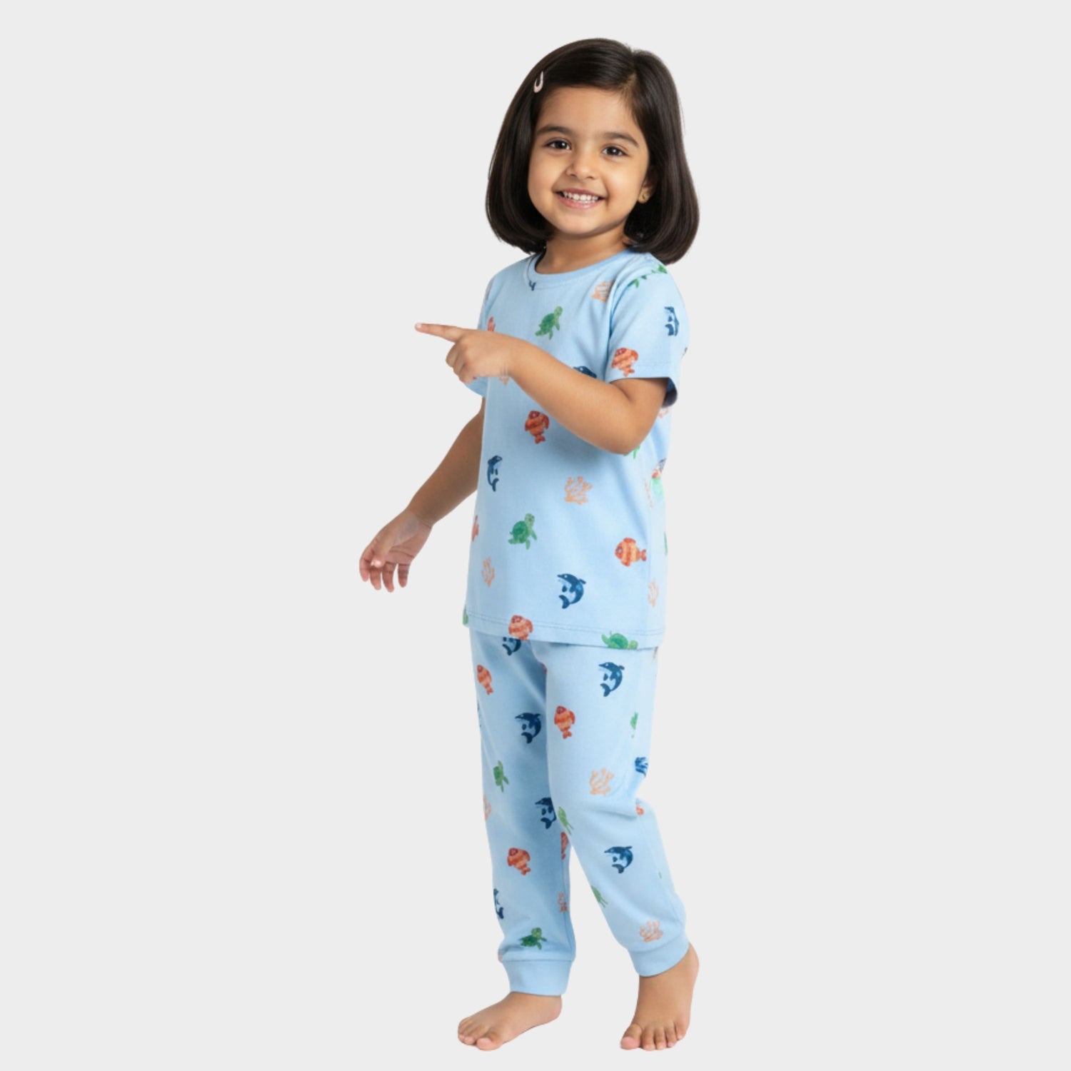 Half Sleeves Unisex Co-ord Set | Underwater Wonders