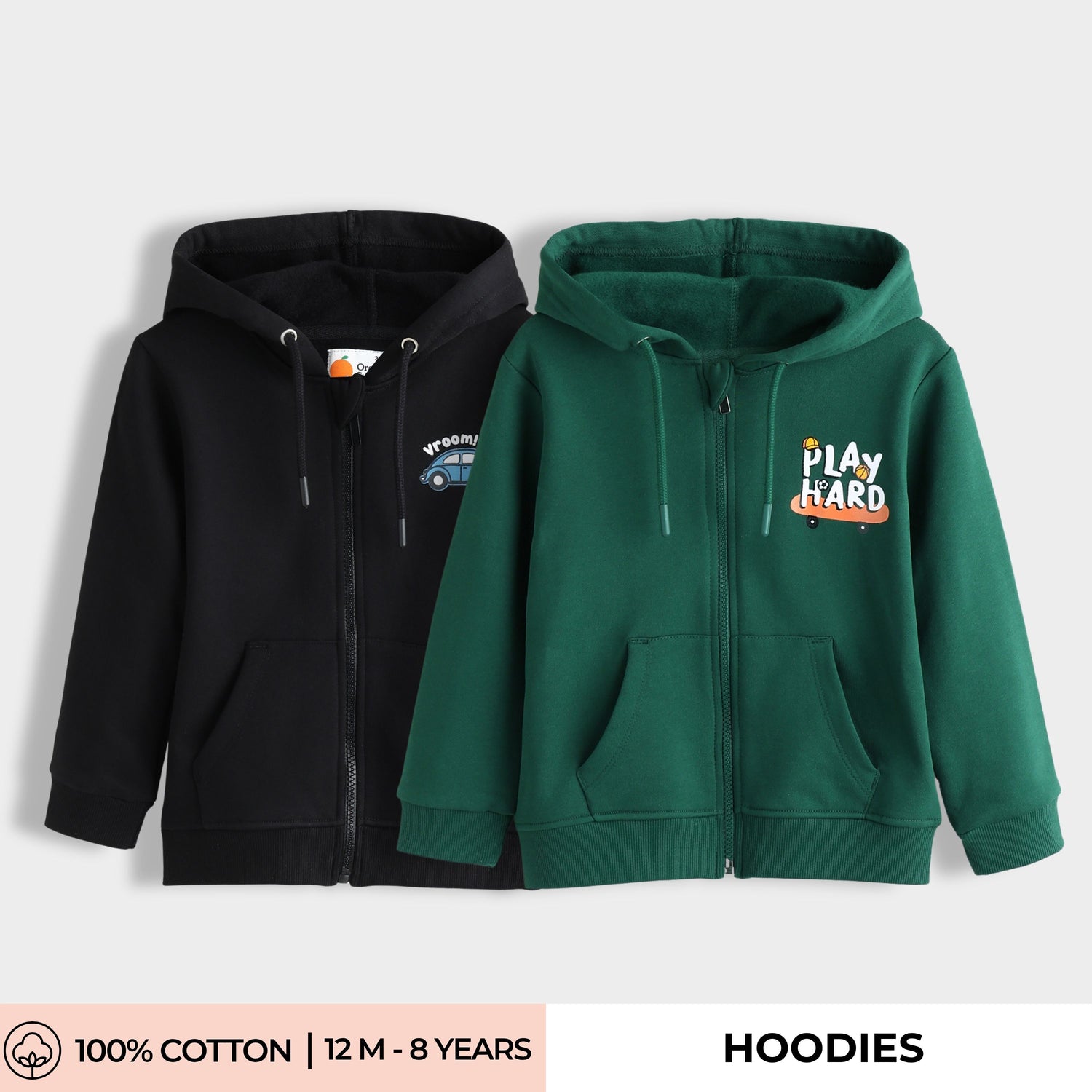 2 Pack Winter Hoodies | Little Cars, Game Day