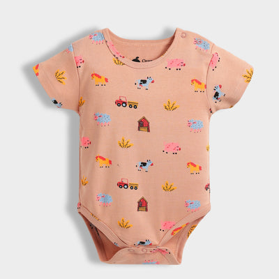 2 Pcs Half Sleeves Bodysuit | Farm, Off White