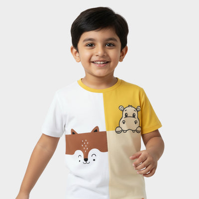 Half Sleeves Tee | Half And Half