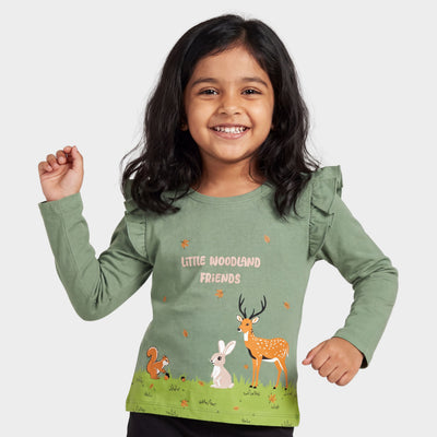 Full Sleeves Girls Top | Forest Friend