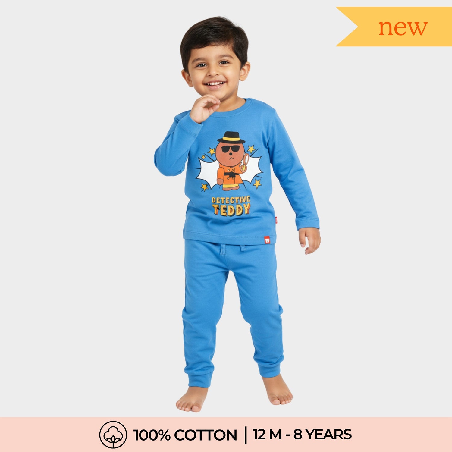 Full Sleeves Unisex Co-ord Set | Detective Teddy