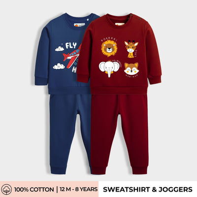2 Pack Sweatshirt & Joggers | Fly High, Animal Kingdom